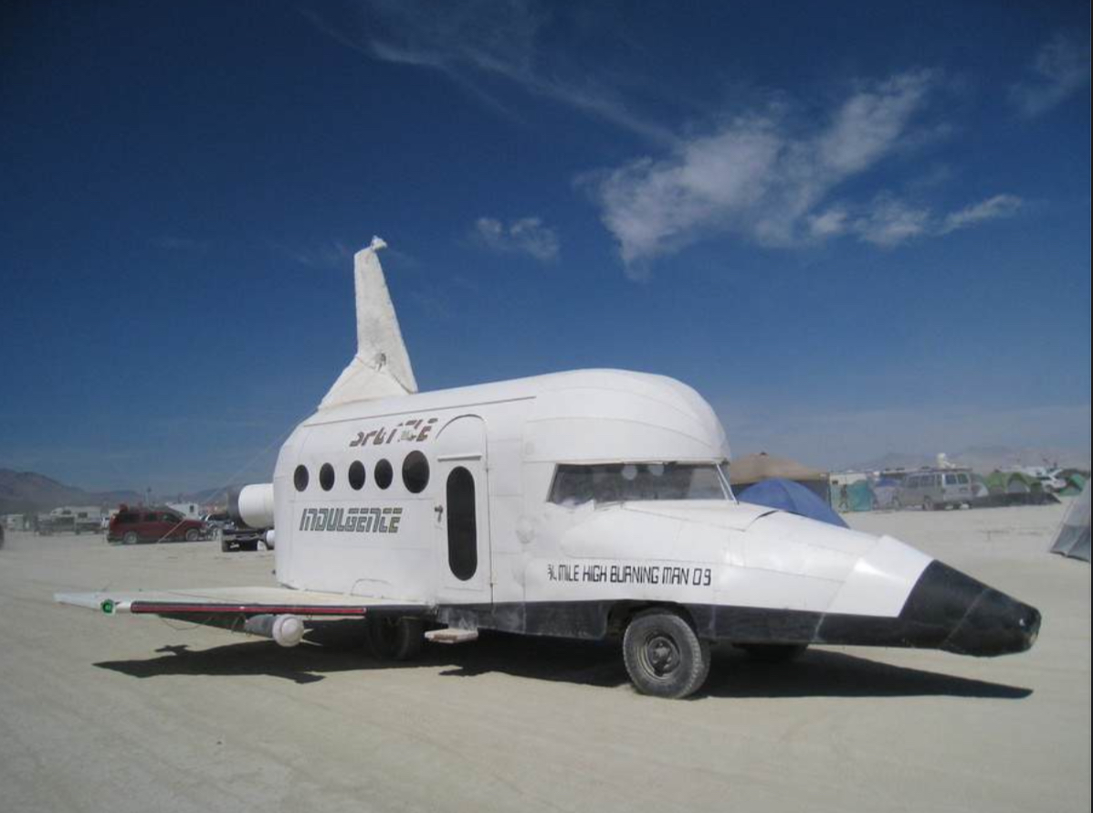 Psychedelic Falcon 21 full side view on the playa