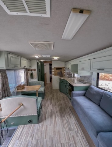 Pinkford RV interior — living area